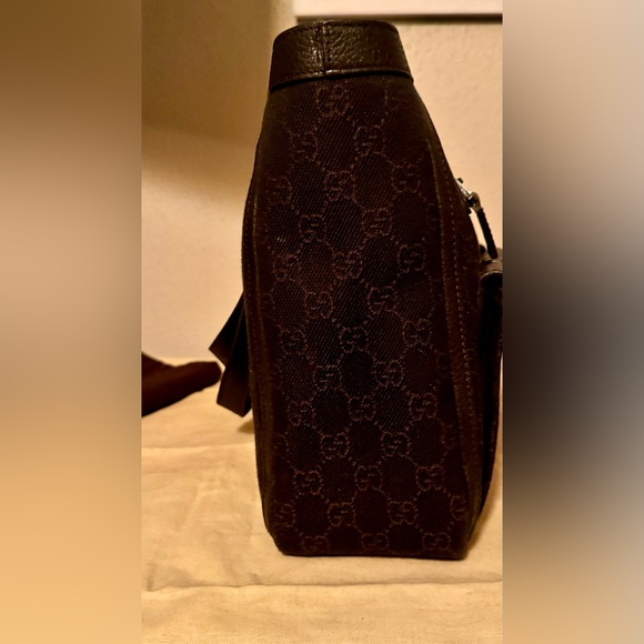 Abbey GG Canvas D Ring Pocket Tote Brown - Picture 8 of 8